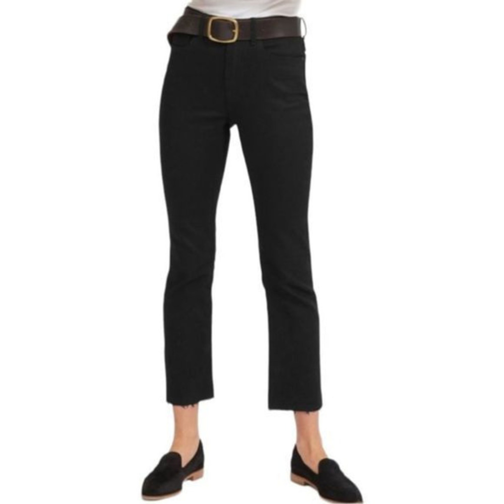 EVERLANE- Black Kick Crop Jeans with Raw Hem‎ Size 24R